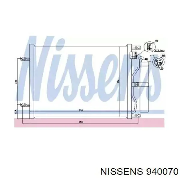 940070 Nissens condensador aire acondicionado