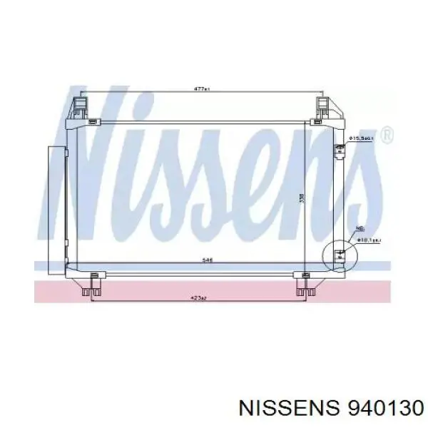 940130 Nissens condensador aire acondicionado