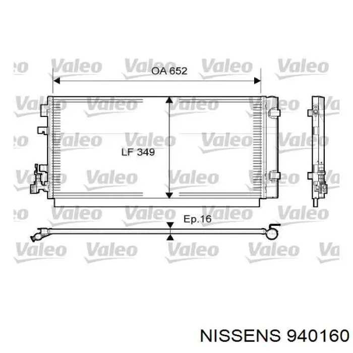 940160 Nissens condensador aire acondicionado