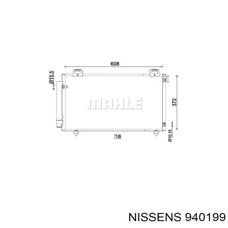 940199 Nissens condensador aire acondicionado