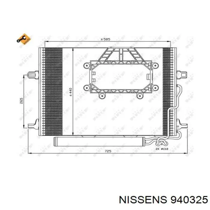 940325 Nissens condensador aire acondicionado