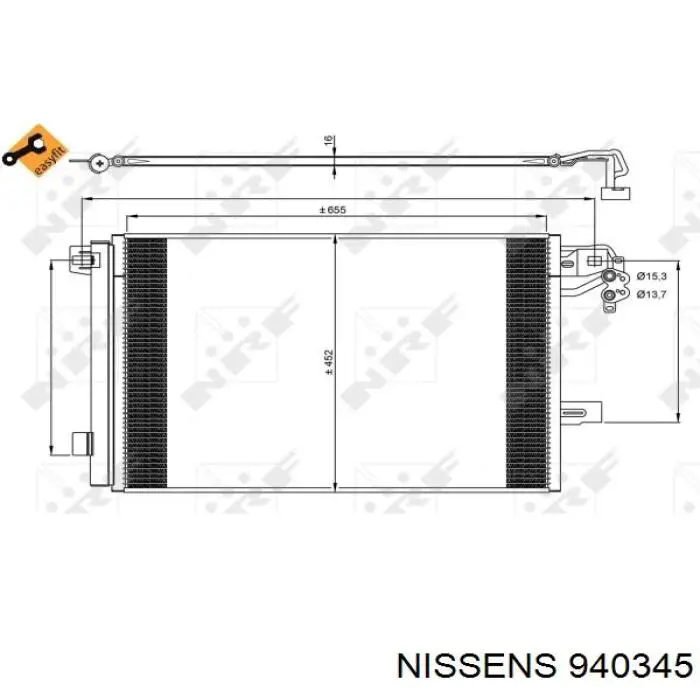 940345 Nissens condensador aire acondicionado