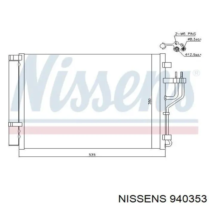 940353 Nissens condensador aire acondicionado