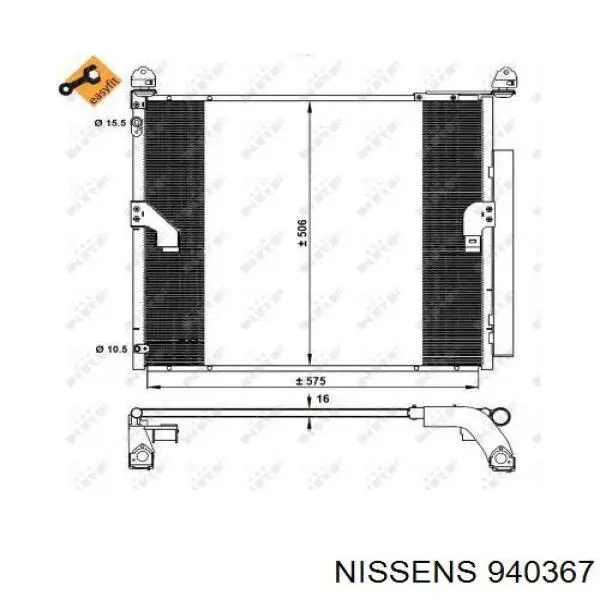 940367 Nissens condensador aire acondicionado