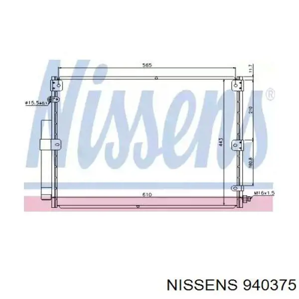 940375 Nissens condensador aire acondicionado