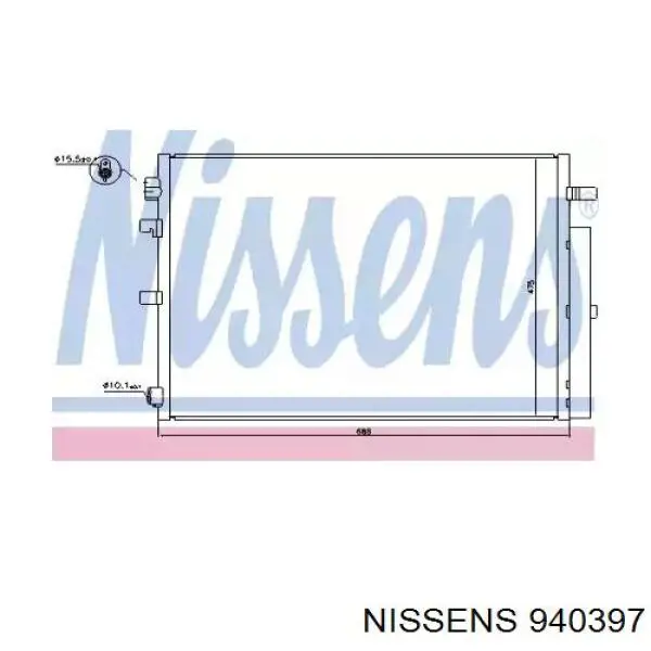 940397 Nissens condensador aire acondicionado