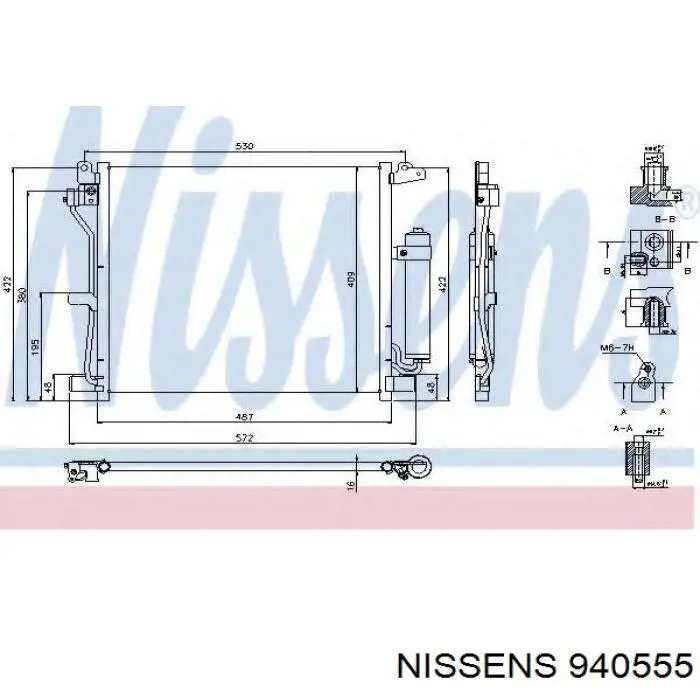 940555 Nissens condensador aire acondicionado