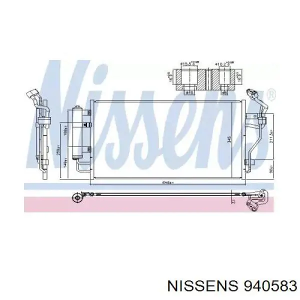 940583 Nissens condensador aire acondicionado