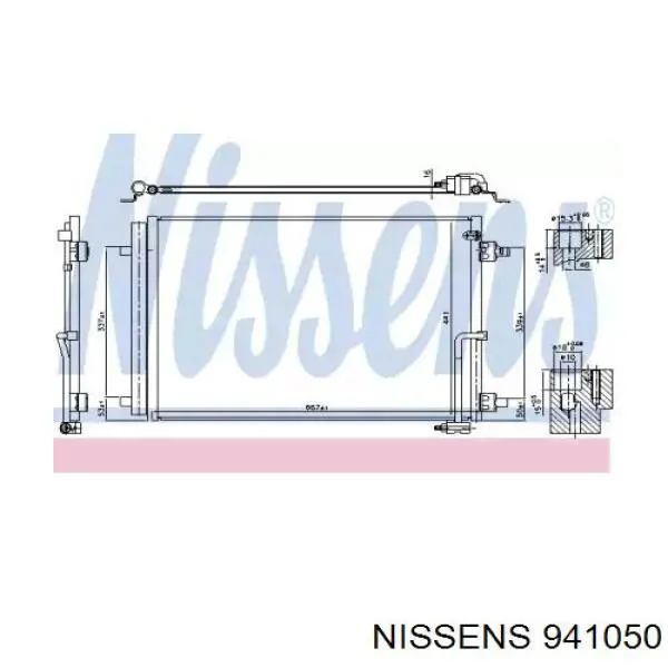 941050 Nissens condensador aire acondicionado