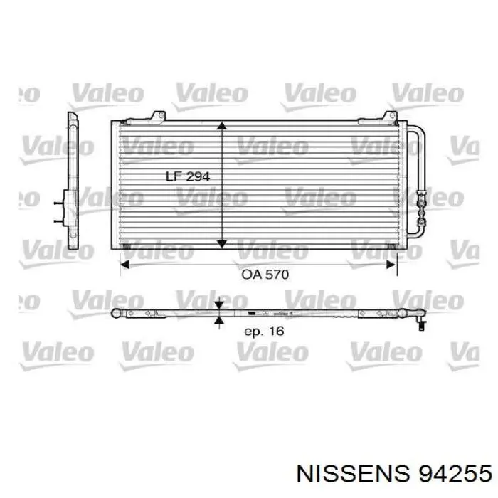 94255 Nissens condensador aire acondicionado