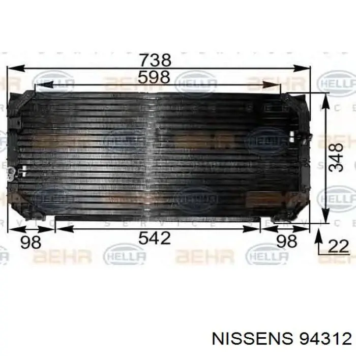 94312 Nissens condensador aire acondicionado