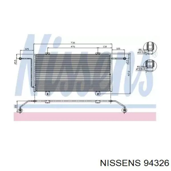 94326 Nissens condensador aire acondicionado