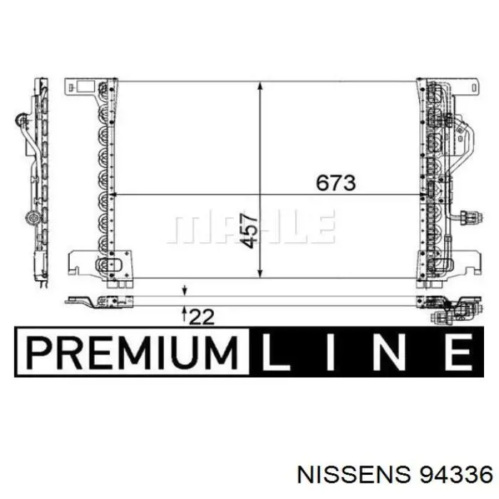 94336 Nissens condensador aire acondicionado