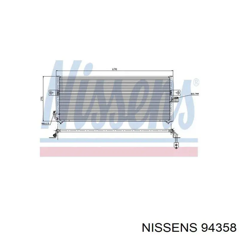 94358 Nissens condensador aire acondicionado