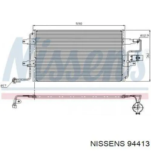 94413 Nissens condensador aire acondicionado