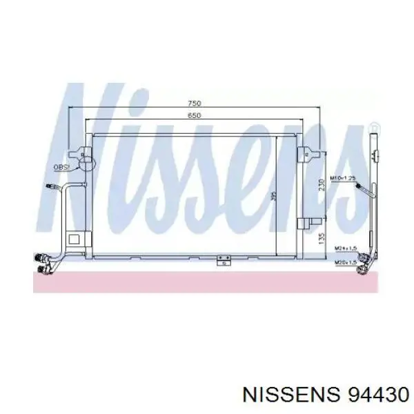 94430 Nissens condensador aire acondicionado