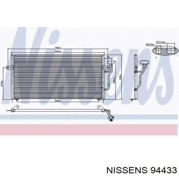 94433 Nissens condensador aire acondicionado