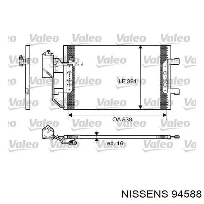 94588 Nissens condensador aire acondicionado