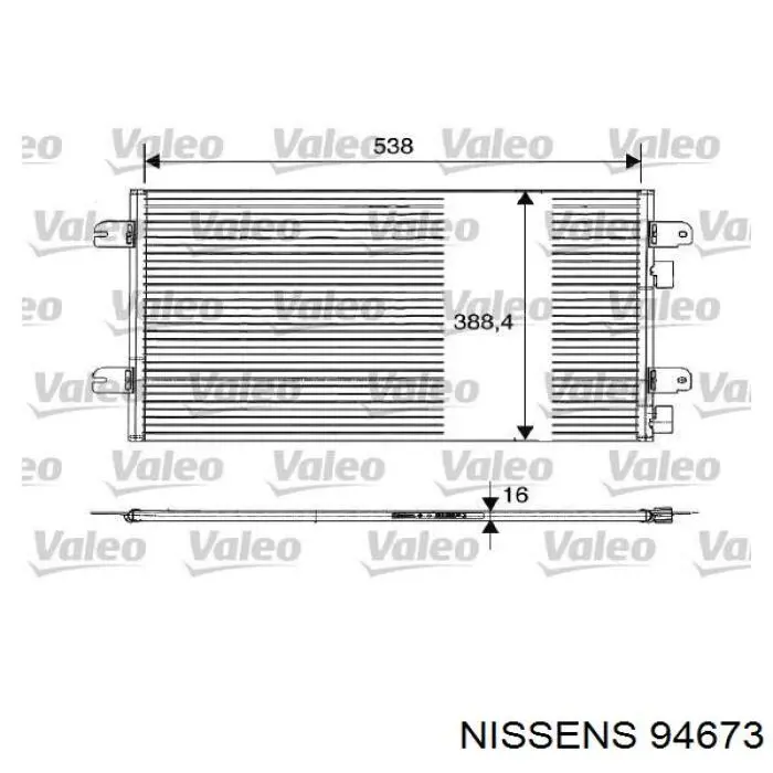 94673 Nissens condensador aire acondicionado