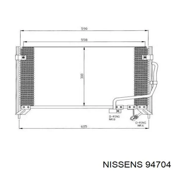 94704 Nissens condensador aire acondicionado