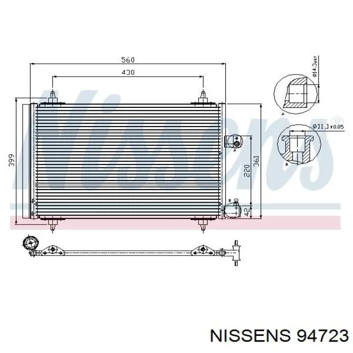 94723 Nissens condensador aire acondicionado