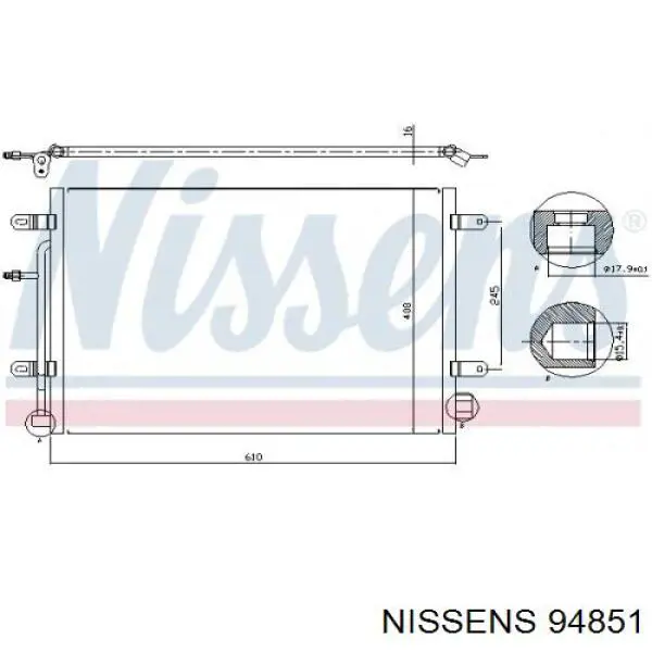 94851 Nissens condensador aire acondicionado