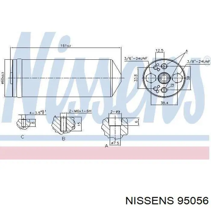 95056 Nissens receptor-secador del aire acondicionado