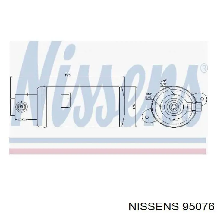 95076 Nissens receptor-secador del aire acondicionado