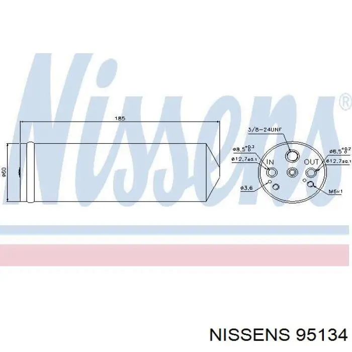 95134 Nissens receptor-secador del aire acondicionado