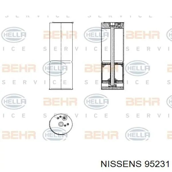 95231 Nissens receptor-secador del aire acondicionado