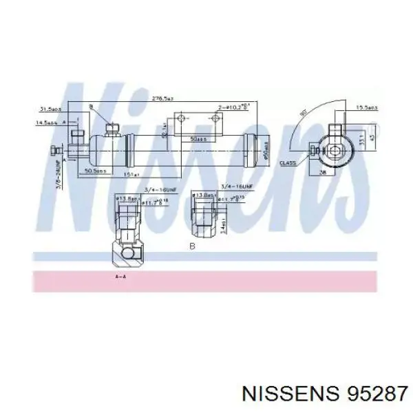  Receptor-secador del aire acondicionado para MERCEDES BENZ TRUCK TRUCK ACTROS 