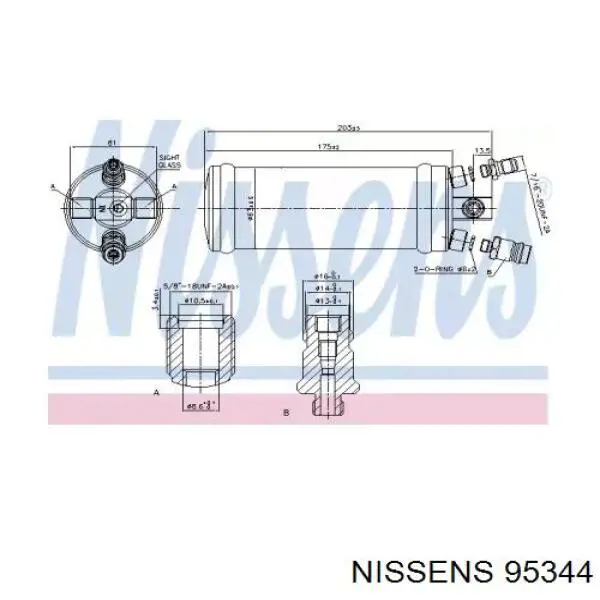  Receptor-secador del aire acondicionado para DAF 105 