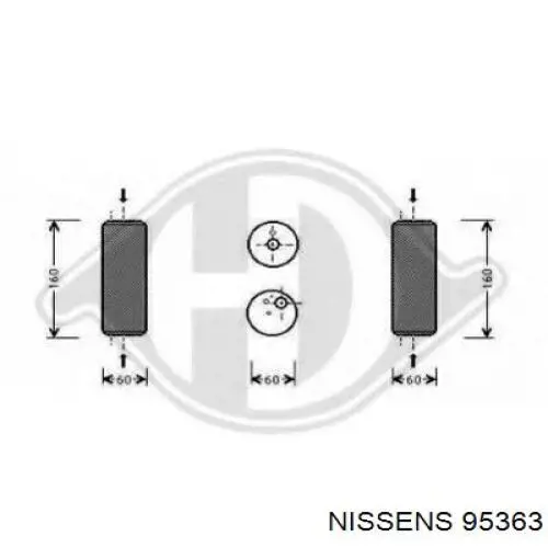 95363 Nissens receptor-secador del aire acondicionado