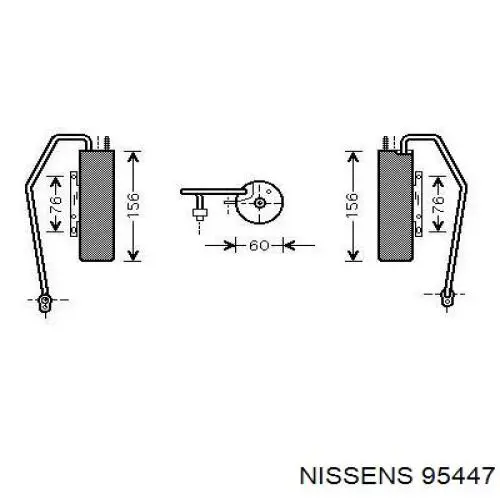 95447 Nissens receptor-secador del aire acondicionado