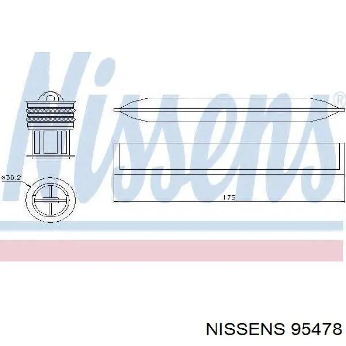 95478 Nissens receptor-secador del aire acondicionado