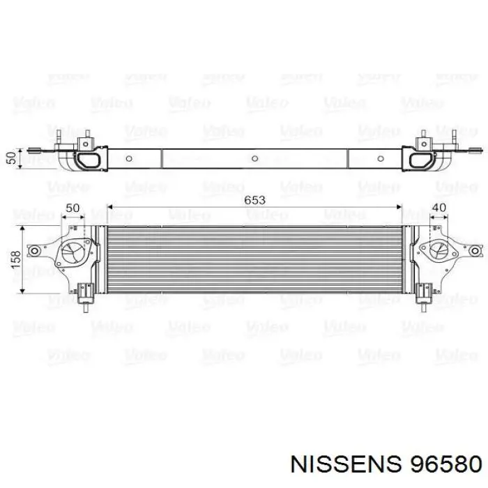 96580 Nissens radiador de aire de admisión