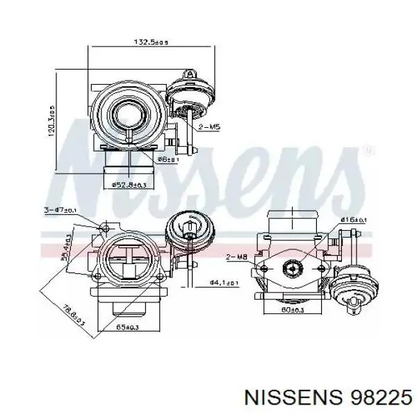 98225 Nissens válvula, agr