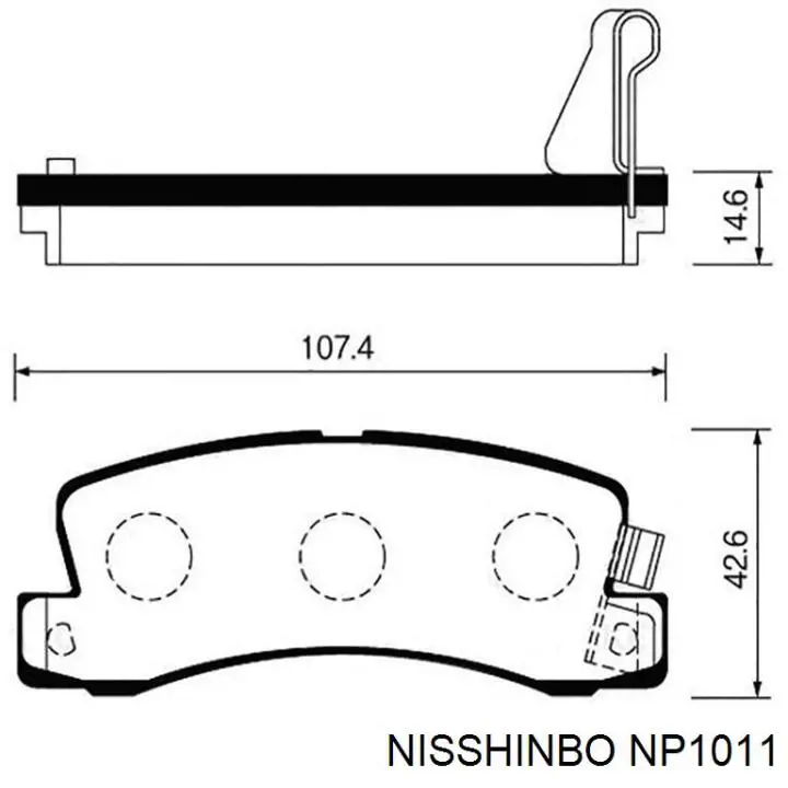 NP1011 Nisshinbo pastillas de freno traseras