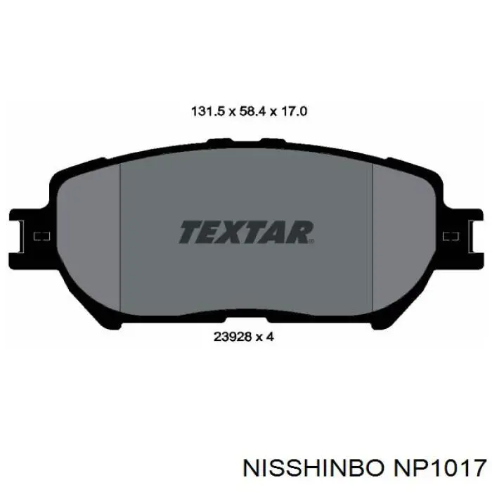 NP1017 Nisshinbo pastillas de freno delanteras