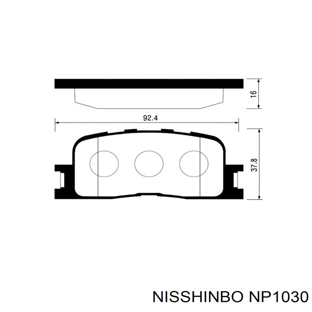 NP1030 Nisshinbo pastillas de freno traseras