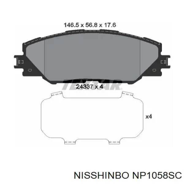 NP1058SC Nisshinbo pastillas de freno delanteras