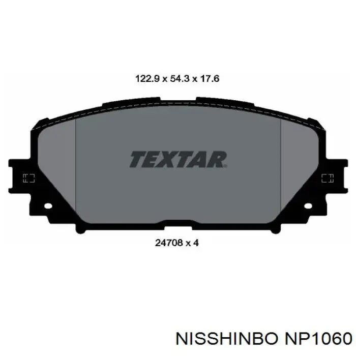 NP1060 Nisshinbo pastillas de freno delanteras