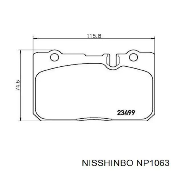 NP1063 Nisshinbo pastillas de freno delanteras