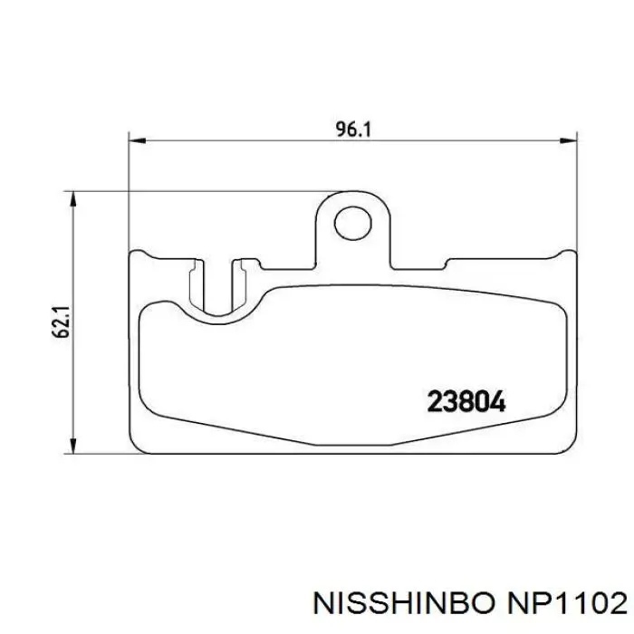 NP1102 Nisshinbo pastillas de freno traseras