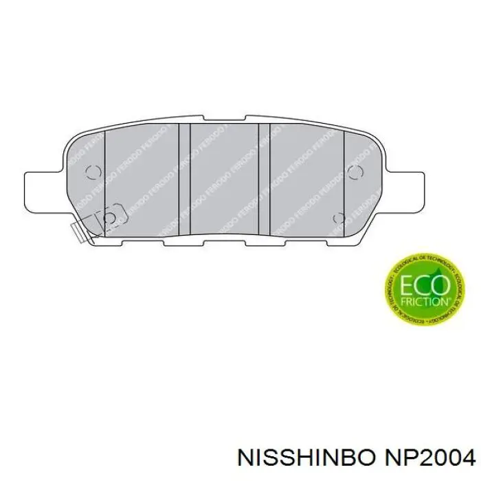 NP2004 Nisshinbo pastillas de freno traseras