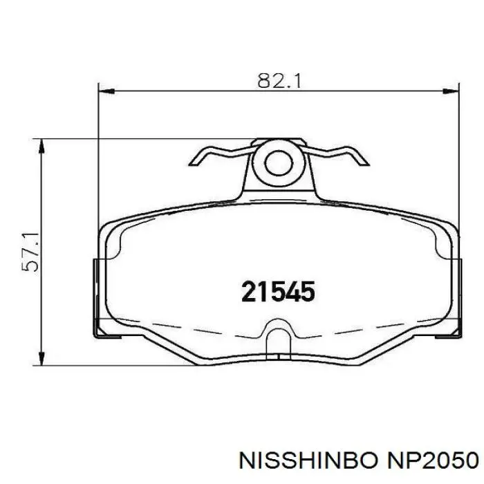 NP2050 Nisshinbo pastillas de freno traseras