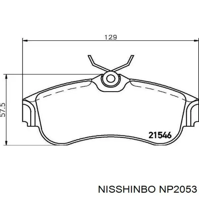 NP2053 Nisshinbo pastillas de freno delanteras