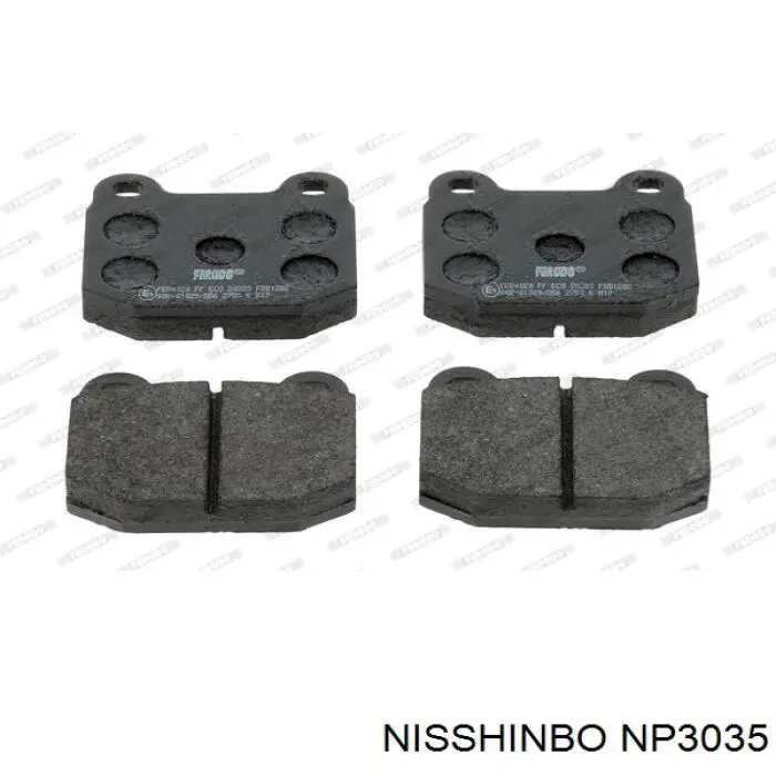 NP3035 Nisshinbo pastillas de freno traseras