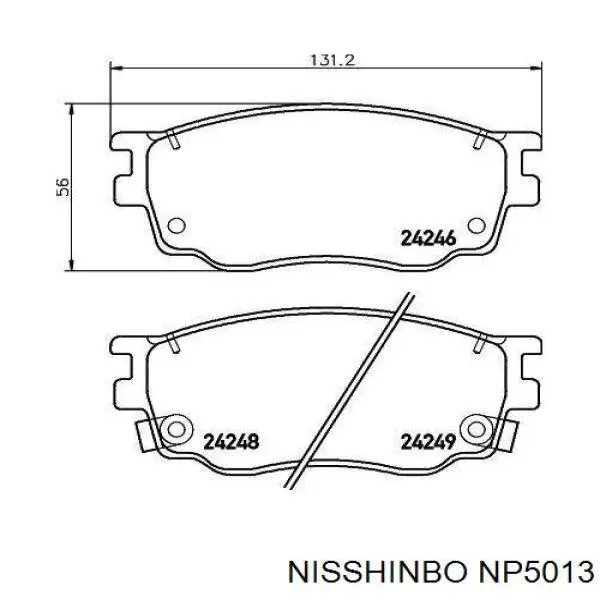 NP5013 Nisshinbo pastillas de freno delanteras