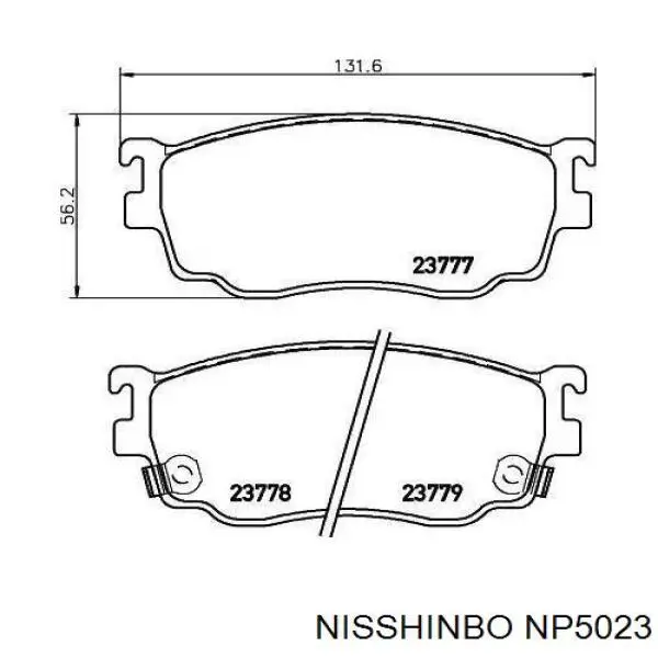 NP5023 Nisshinbo pastillas de freno delanteras